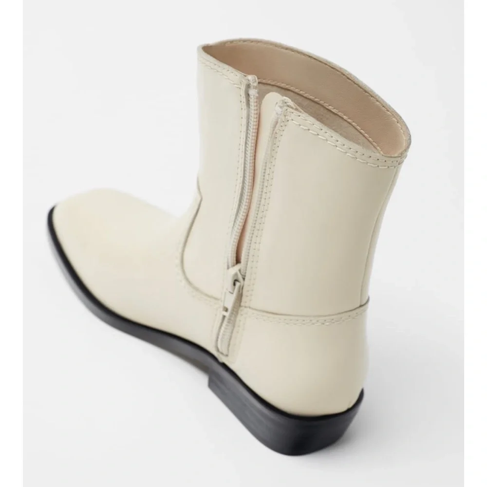 ZARA LIMITED EDITION KIDS/ LEATHER COWBOY ANKLE BOOTS